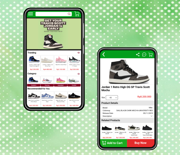 Desain UI/UX E-commerce Sepatu
